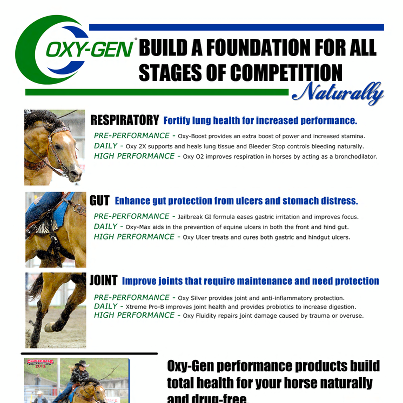 Oxy-Gen ad Barrel horse news Jan 2013