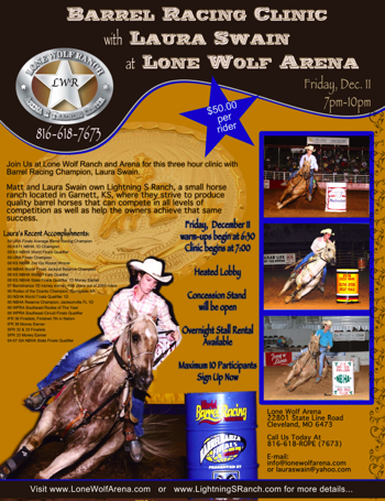 Laura Swain Barrel Horse Trainer