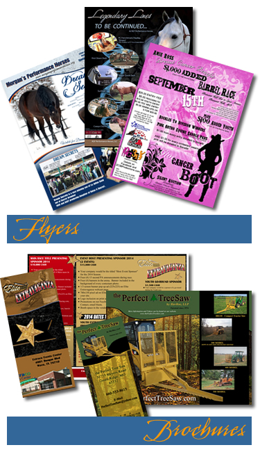 We create equine flyers and brochures