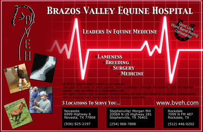 Brazos Valley Equine Hospital Finals Ad